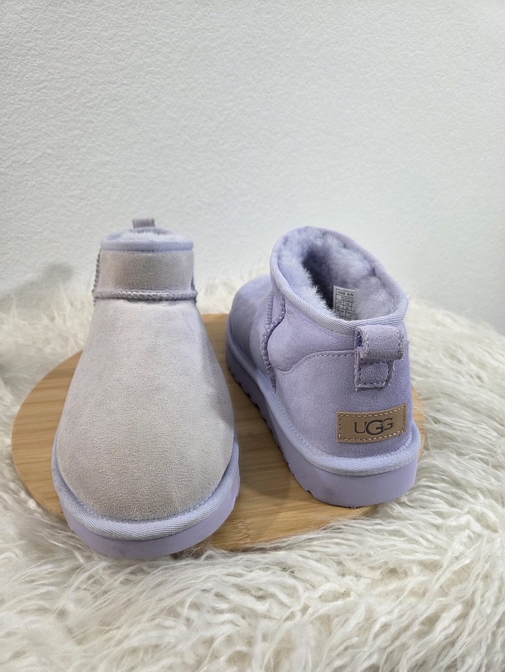 UGG Classic Ultra Mini Low-Top Pale Smoke Lavender Genuine Sheepskin Winter Boot